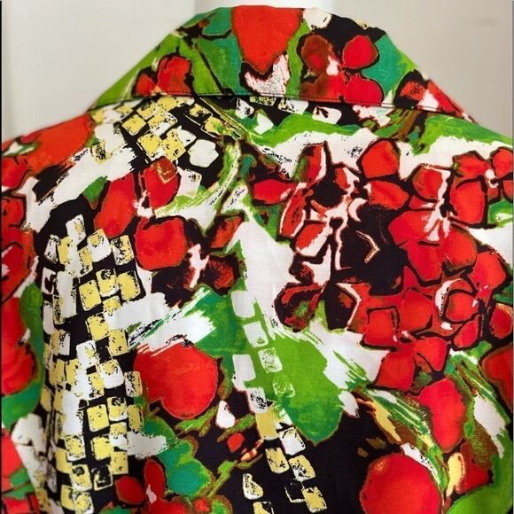 3/$25 LAVENDER & HONEY Open Front Floral Blazer.Size L - Picture 3 of 8